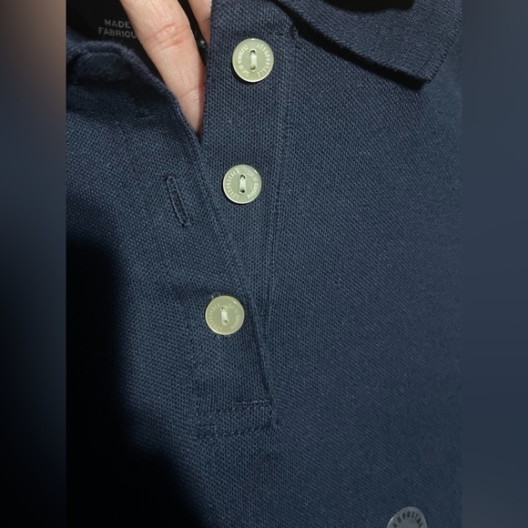 Nwt Aeropostale Juniors Pique Uniform Polo Solid Navy Blue Large Back to School - Picture 6 of 16